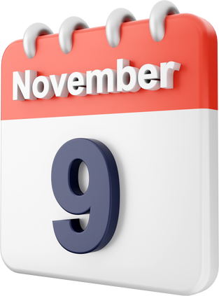 3d calendar november 9